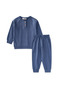 Men's Basic Set with Raglan Sleeve Placket 1-5 Years Indigo Blue - 2
