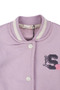 Girl's Purple Cream 3 Thread College Cardigan - 3