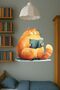 Library & Reading Area Decor Sticker – Cute Cat Reading a Book 45X50 cm