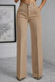Imported Double Face High Waist Pleated Palazzo Pants