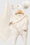 Aura Baby Girl 100% Cotton 5-Piece Hospital Discharge Set - Premium Cotton Knit Newborn Set - Gift Ready - 3