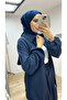 Women's Navy Blue Hijab Set – 100% Cotton Fabric, Everyday Outfit, Modern Fit, Comfortable and Stylish. - 2