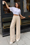 Modal Fabric Pleated Casual Trousers 3151 Stone - Premium Series - 3