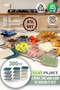 8-Piece Square Breakfast Set - Food Food Picnic Storage Container with Leak-Proof Silicone Lid Breakfast Set