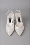SEÇ 699 Tulle Detailed Mother-of-Pearl Shoes (Heel Height 9.5 cm) MOTHER-OF-PEARL - 2