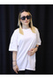 Unisex White Lover Couple Friend Combination Single Love Heart Printed Oversize Stylish Cotton T-Shirt 2 Pieces - 7