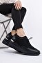 Women's Black Stone Wedge Heeled Shoes - Stonestar - 2