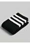 Women's White 3 Stripes Black Knee High Cotton Socks - 3