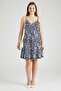 Women Textured Mini Dress, Multicolor - 5
