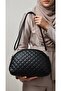 Quilted Two-Compartment Shoulder Bag - Faux Leather - 8