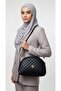 Quilted Two-Compartment Shoulder Bag - Faux Leather - 2