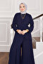 Casual Fit Aerobin Hijab Double Set Navy Blue - 2