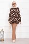 Lavin Zigzag Pattern Knitwear Sweater Brown - 4