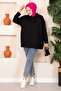 Kangaroo Pocket Hijab Sweatshirt Black - 3