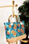 Patterned Straw Detailed Beach Bag -132 - 3