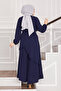 Casual Fit Aerobin Hijab Double Set Navy Blue - 5