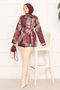 Piped Ethnic Pattern Quilted Jacket -13 - 4