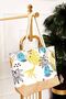 Patterned Straw Detailed Beach Bag -131