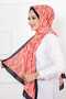 Zebra Patterned Hijab Shawl Red - 2