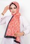 Zebra Patterned Hijab Shawl Red