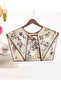 Luxury Shoulder Shawl with Bird and Spring Branches Pattern |   'Bird Song' Handmade Premium Satin Scarf Collar