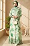 Aymir Buttoned Woven Viscose Dress 1559 - Green - 4