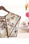 Luxury Shoulder Shawl with Bird and Spring Branches Pattern |   'Bird Song' Handmade Premium Satin Scarf Collar - 4