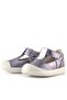 Shaun Genuine Leather Platinum Velcro Anatomical Baby Girl Sandals - 6