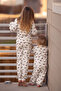 Organic Beige Raccoon Patterned Elastic Waist Long Sleeve Boys Pajama Set - 5