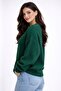 Green Crew Neck Oversized Women's Knit Sweater - 8