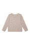 Beige Wildflowers Patterned Bamboo Fabric Elastic Waist Long Sleeve Girls Pajama Set - 2
