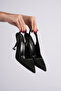 Black Stone Women's Evening Dress Shoes Heel Height 9 cm - 3