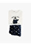 Comfortable Cut Penguin Printed Fleece Pajama Set - 3