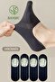 4 Pairs Unisex Bamboo Seamless Silicone Non-Slip Invisible Ballerina Socks - 5