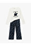 Comfortable Cut Penguin Printed Fleece Pajama Set - 4