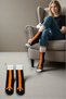 Chicken Leg Patterned Funny Design Cotton Pairs of Knee-Length Women's Socks - 4