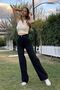 Women's Palazzo Black 90's Super High Waist Loose Jeans Palazzo Trousers
