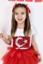 Girl's T-Shirt Sequined Crescent Star 6-14 Years, White