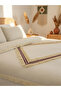White Cotton Linen Colorful Tasseled Single Duvet Cover Set - 4
