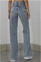 - Ice Snow Stretch Fabric Super High-Waist Relaxed Jeans Palazzo Pants. (SUPER HIGH) Wide Leg - 4