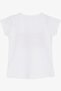 Girl's T-Shirt Sequined Crescent Star 6-14 Years, White - 5