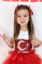 Girl's T-Shirt Sequined Crescent Star 6-14 Years, White - 2
