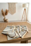 6LI Gray Linen Mini Napkin Set with Tassels [Wooden Buckle Gift] - 5