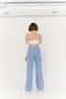 90's Light Blue Super High Waist Loose Leg Denim Palazzo Trousers - 4
