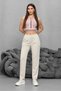Women's High Waist Lycra Stretchy Carrot Cut Fabric Pants - 7