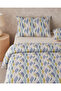 Modern Braid Easy-Iron Single Bed Sheet Duvet Cover Set 160X220 cm Green-Blue - 2