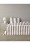 Cool Stripe Yarn-Dyed Double Duvet Cover Set Burgundy-Green
