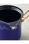 Azure Bloom Enamel Coffee Pot 10 cm Navy Blue - 2