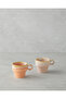 Arlena Ceramic 2 Coffee Cup Set 105 ml Light Orange-Powder