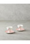 Valentina New Bone China 4-Piece Coffee Cup Set for 2 80 ml Pink - 2